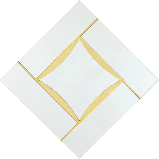 Diamond Shape Mirror by Global Views. Made from mdf, glass in a unique style.