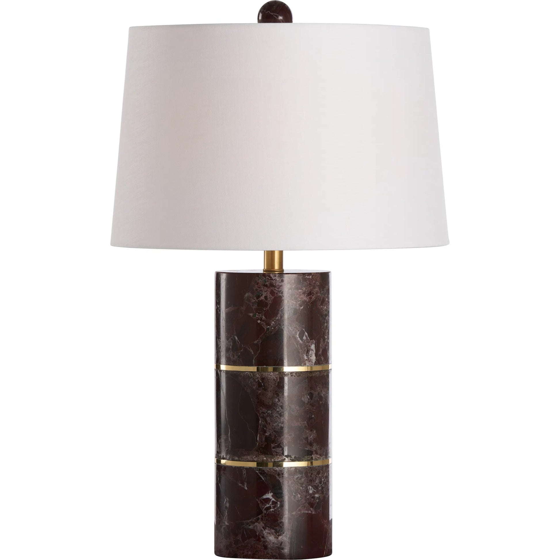 Kamden Lamp by Wildwood in natural red marble. Made from unique in a unique style.