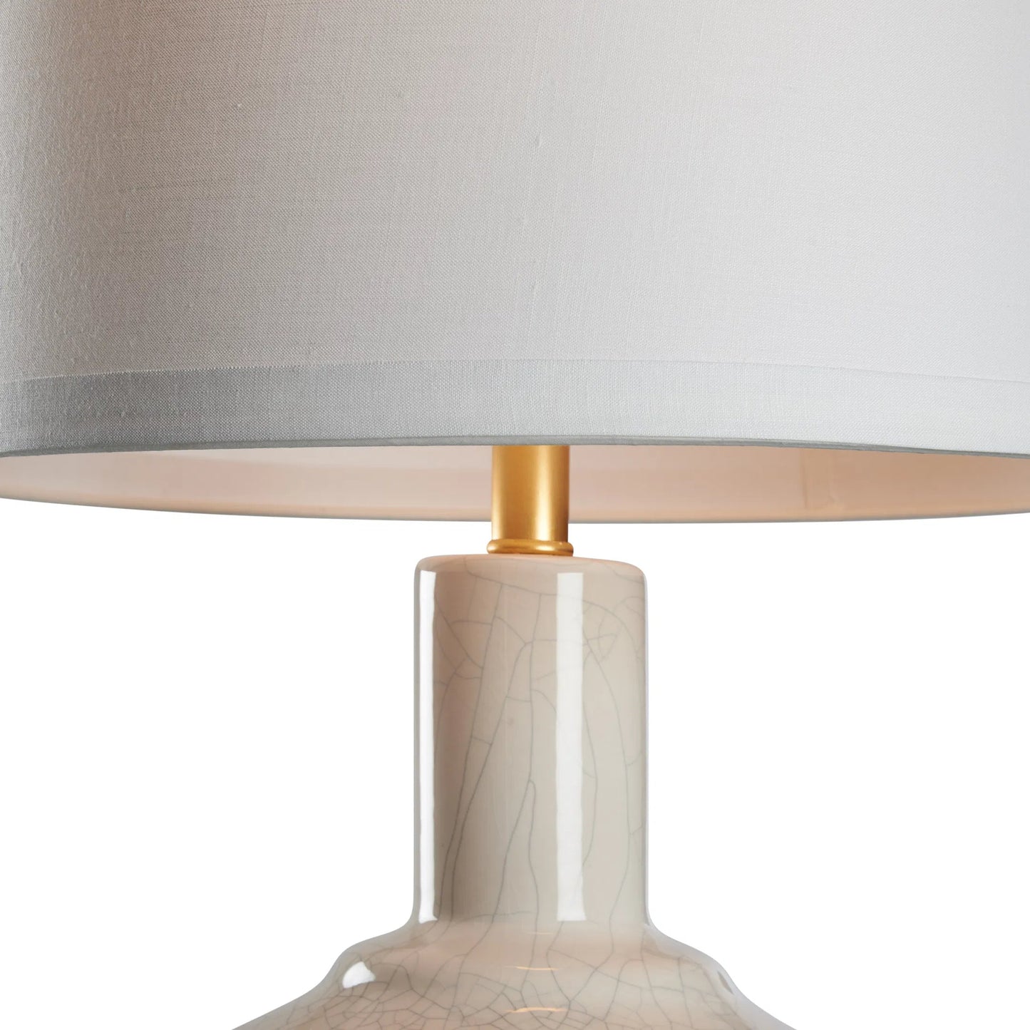 003 SI-2387967 | Additional Silo | Emma Lamp by Wildwood in crackled snow glaze, antique gold leaf. Made from unique in a unique style.