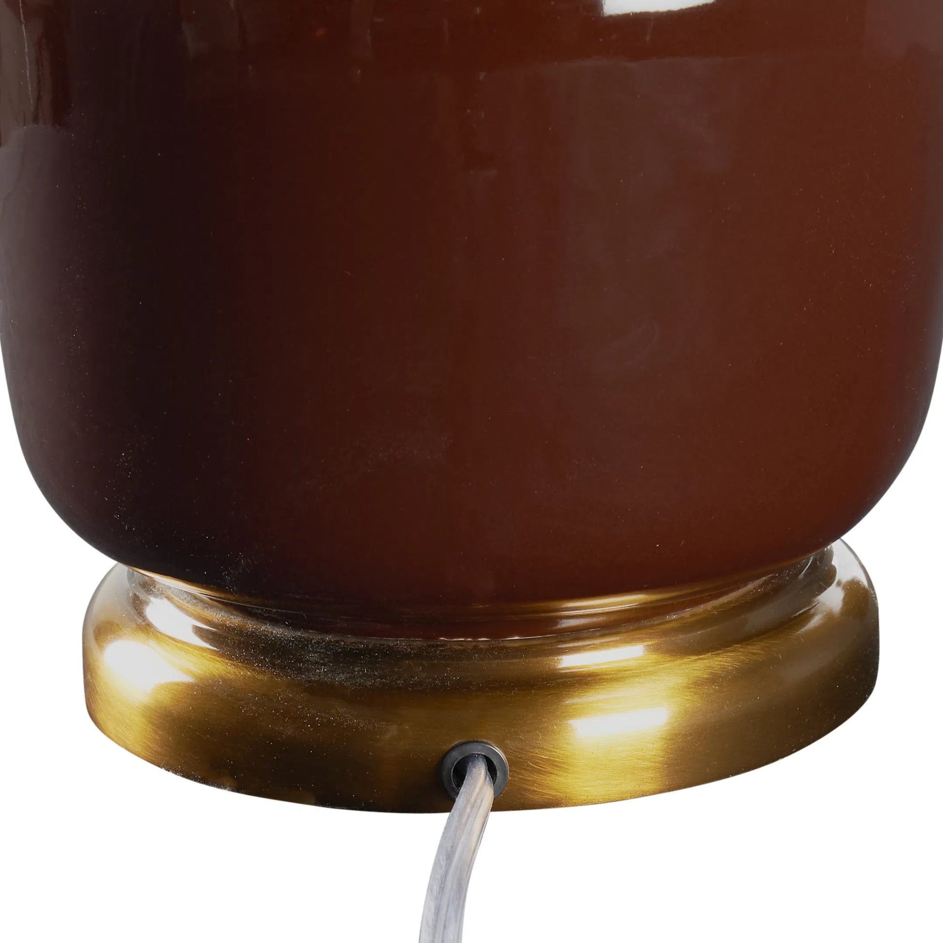 Olsen II Lamp by Wildwood in aubergine, antique brass. Made from unique in a eclectic & global style.