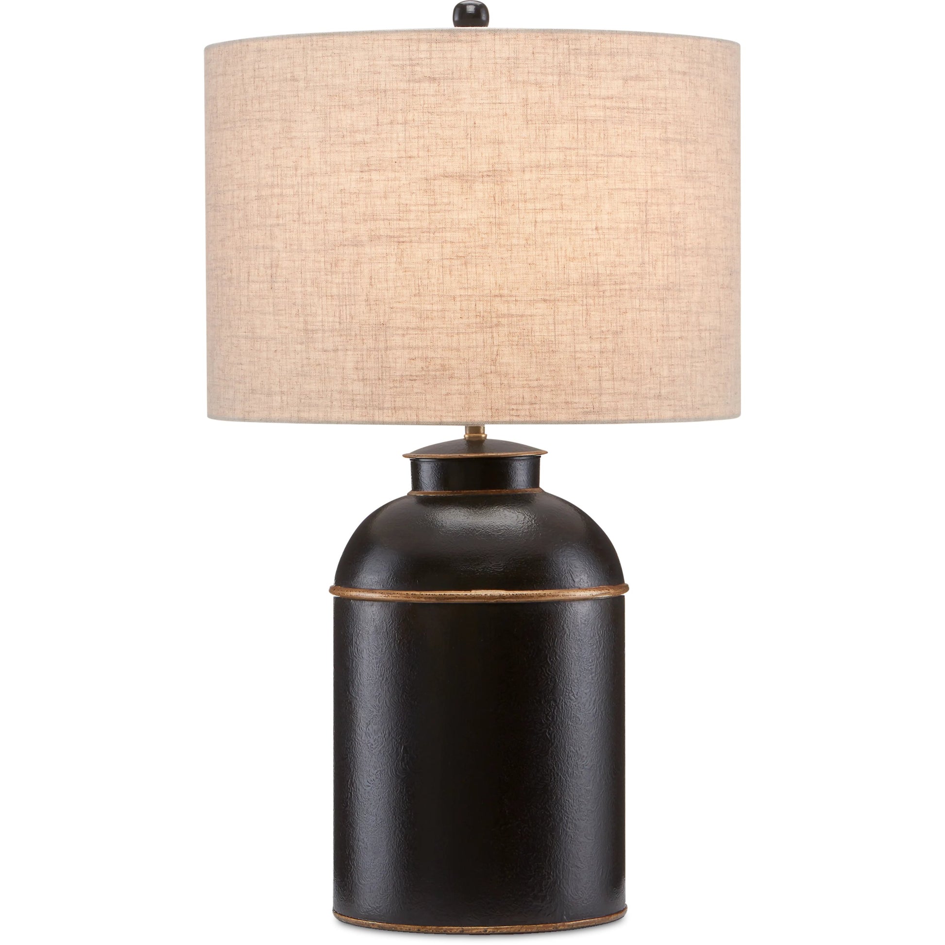 London Table Lamp by Currey and Company in black, gold. Made from wrought iron in a cottage & farmhouse style.