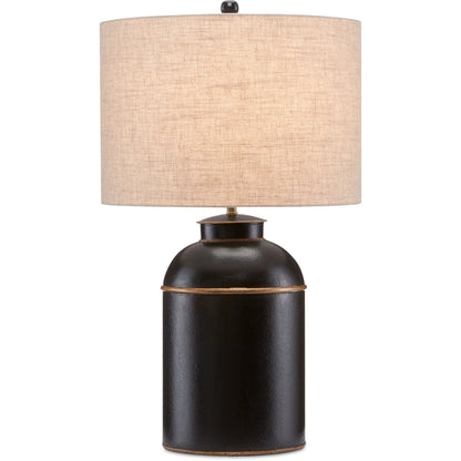 London Table Lamp by Currey and Company in black, gold. Made from wrought iron in a cottage & farmhouse style.