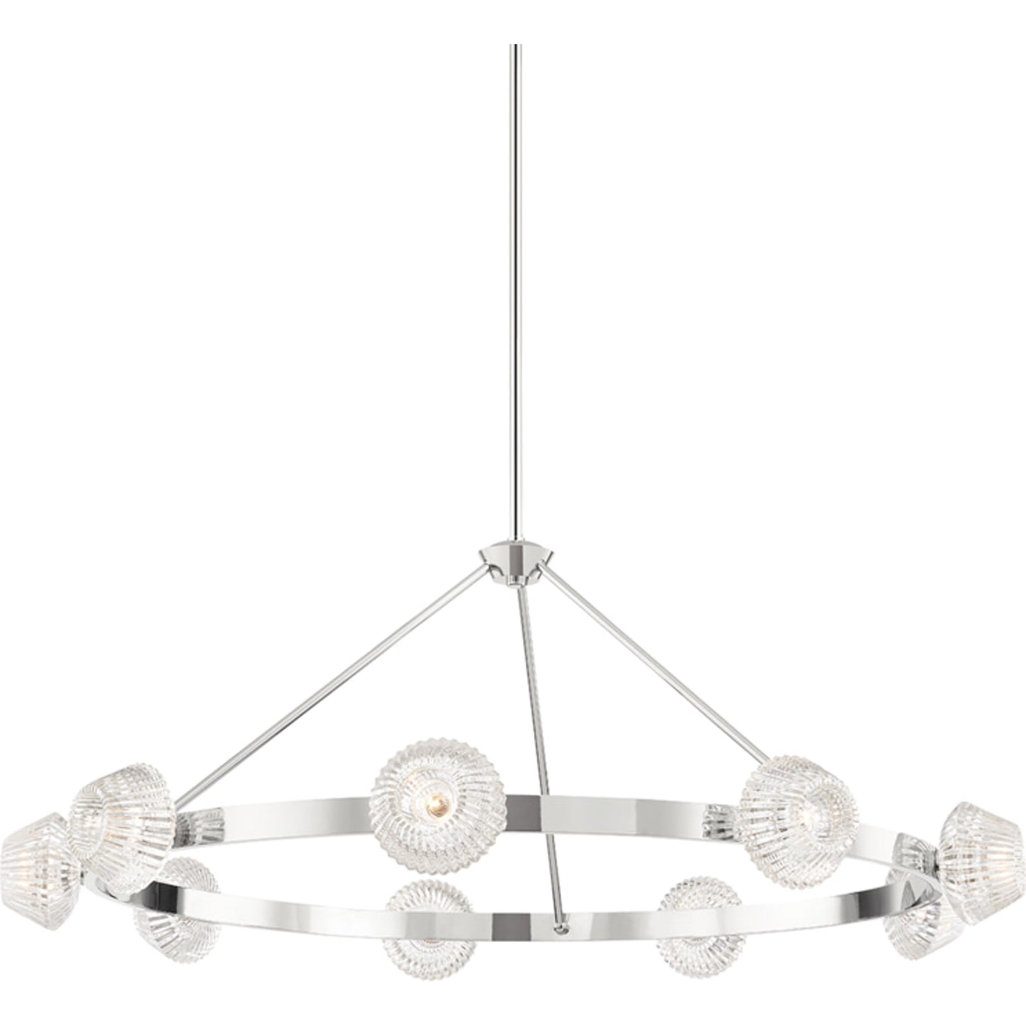 005 SI-1758733 | Primary Silo | Barclay Chandelier by Hudson Valley in polished nickel. Made from steel in a modern style.