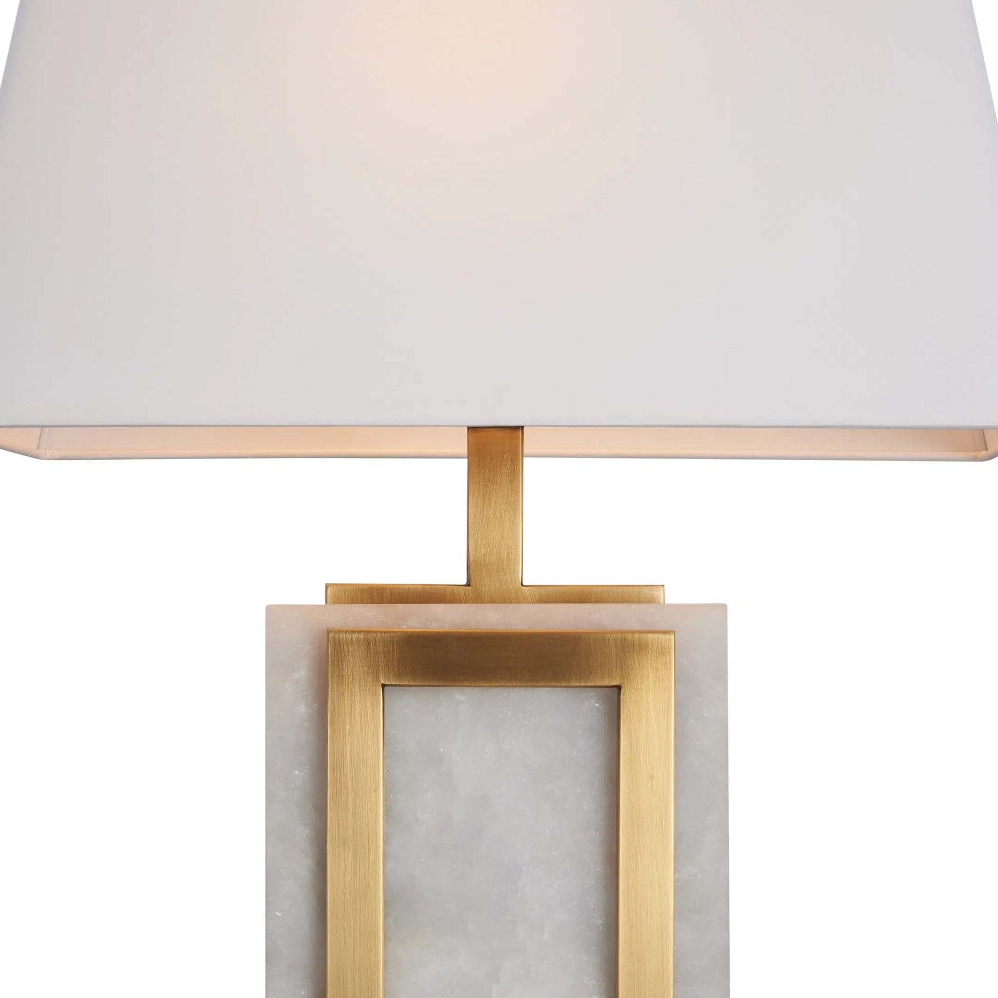 Hopewell Lamp by Wildwood in natural white, antique brass. Made from unique in a unique style.