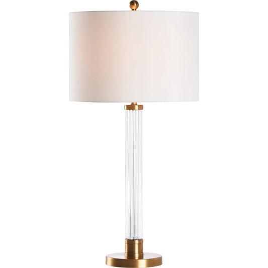 Andrews Lamp by Wildwood in clear, antique gold. Made from unique in a unique style.