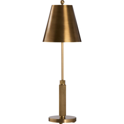Woodbury Table Lamp by Wildwood in antique brass. Made from unique in a unique style.