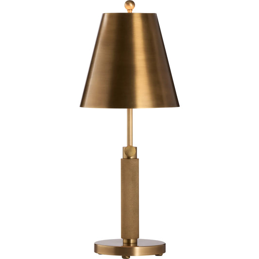Woodbury Table Lamp by Wildwood in antique brass. Made from unique in a unique style.