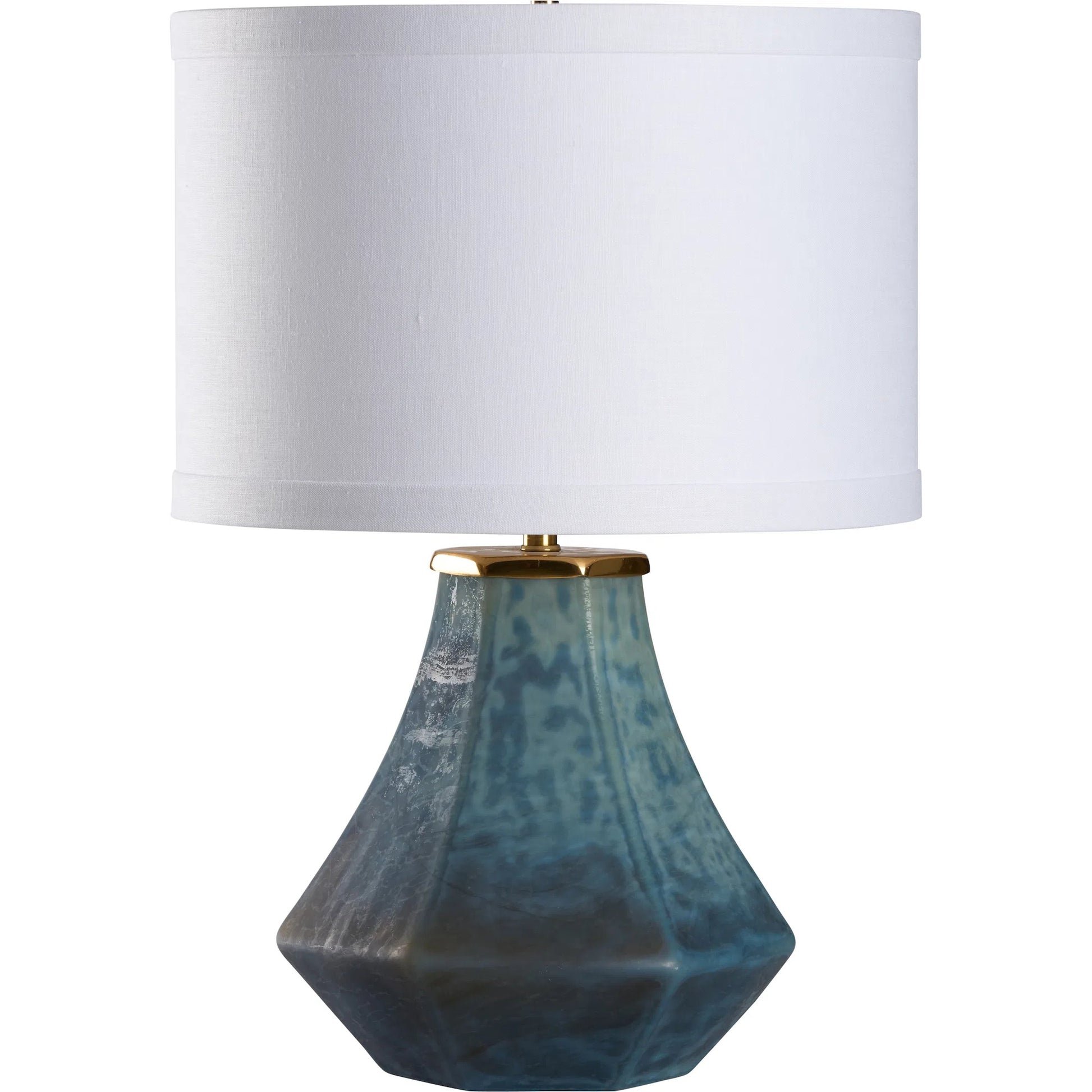 Bethany Lamp by Wildwood in blue frosted. Made from unique in a unique style.