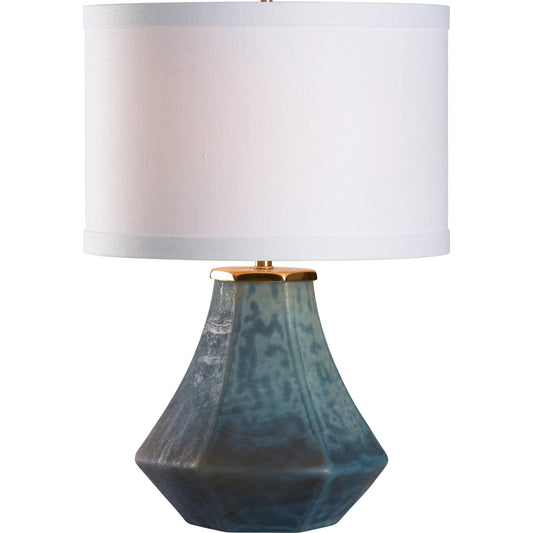 Bethany Lamp by Wildwood in blue frosted. Made from unique in a unique style.
