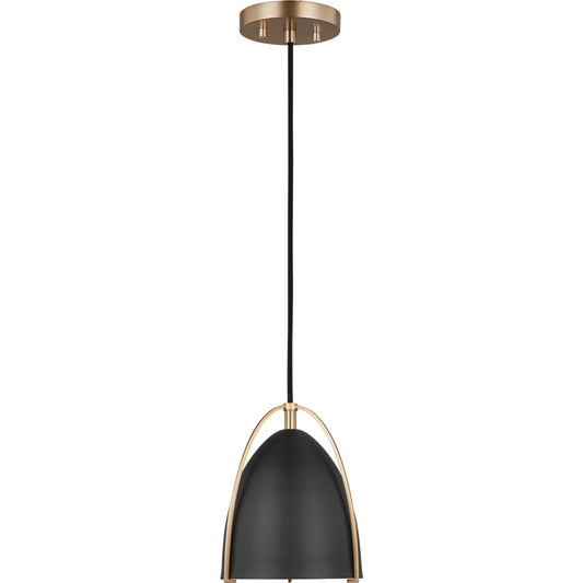 Norman Black One Light Mini-Pendant by Visual Comfort & Co.. Made from steel in a unique style.