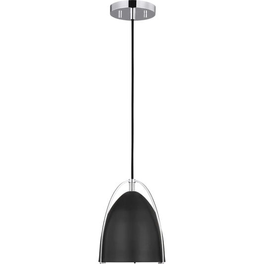 Norman Black One Light Mini-Pendant by Visual Comfort & Co.. Made from steel in a unique style.