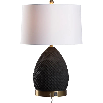 Hester Lamp by Wildwood in black, antique brass. Made from unique in a modern style.