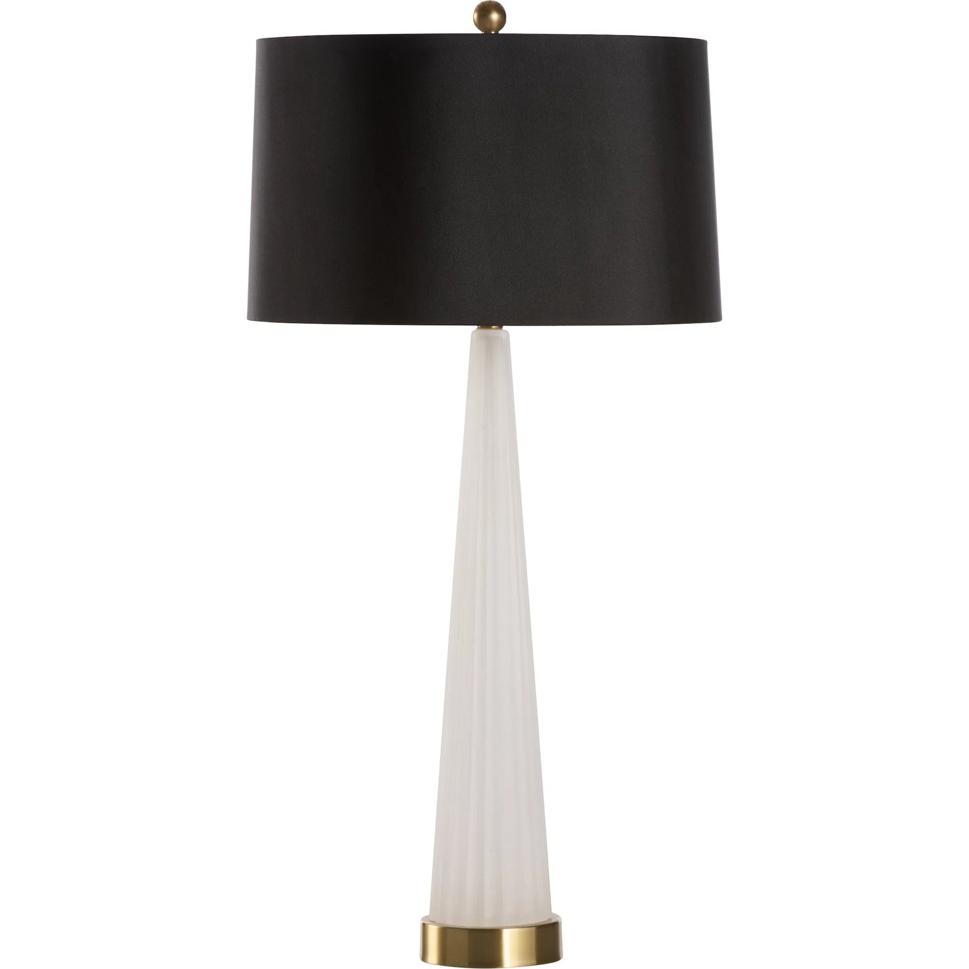 Ava Lamp by Wildwood in frosted, antique brass. Made from unique in a modern style.