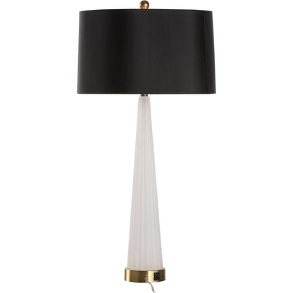 Ava Lamp by Wildwood in frosted, antique brass. Made from unique in a modern style.