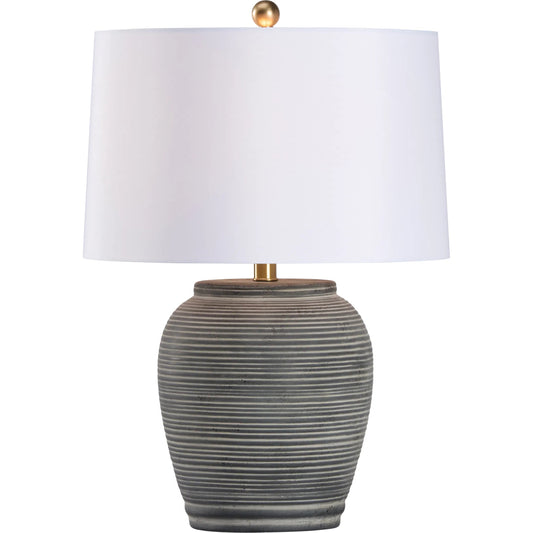 Greer Lamp by Wildwood in black glaze. Made from unique in a unique style.