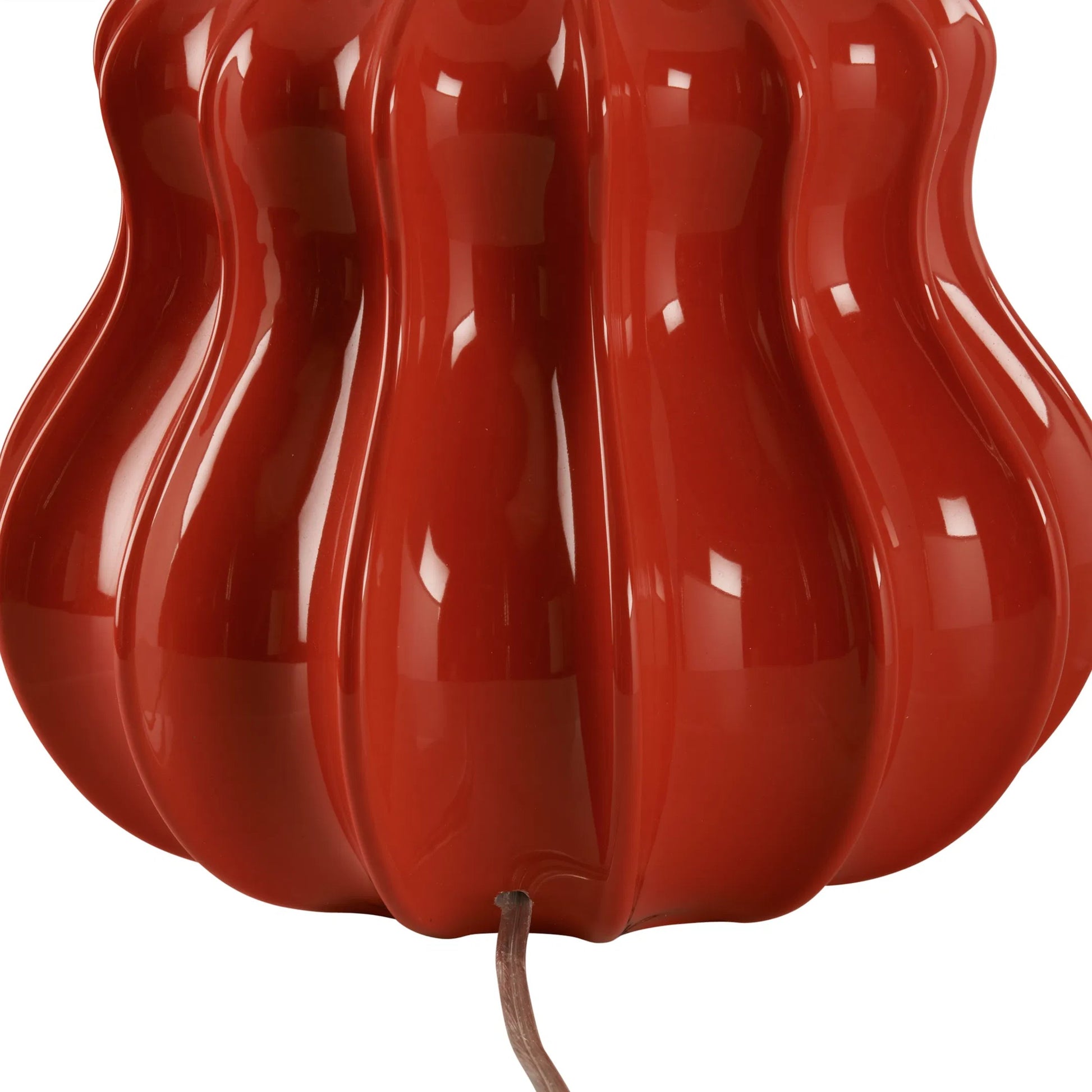 Oliver Short Lamp by Wildwood in red glaze. Made from unique in a eclectic & global style.