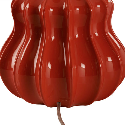 Oliver Short Lamp by Wildwood in red glaze. Made from unique in a eclectic & global style.