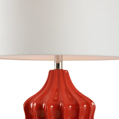 Oliver Short Lamp by Wildwood in red glaze. Made from unique in a eclectic & global style.
