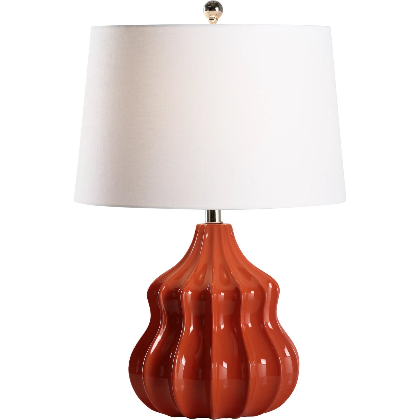 000 SI-2388020 | Primary Silo | Oliver Short Lamp by Wildwood in red glaze. Made from unique in a eclectic & global style.