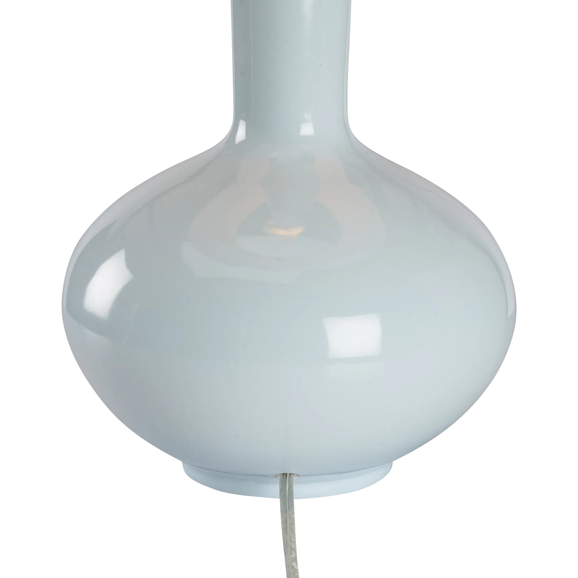 Darcy Lamp by Wildwood in light blue glaze. Made from unique in a unique style.