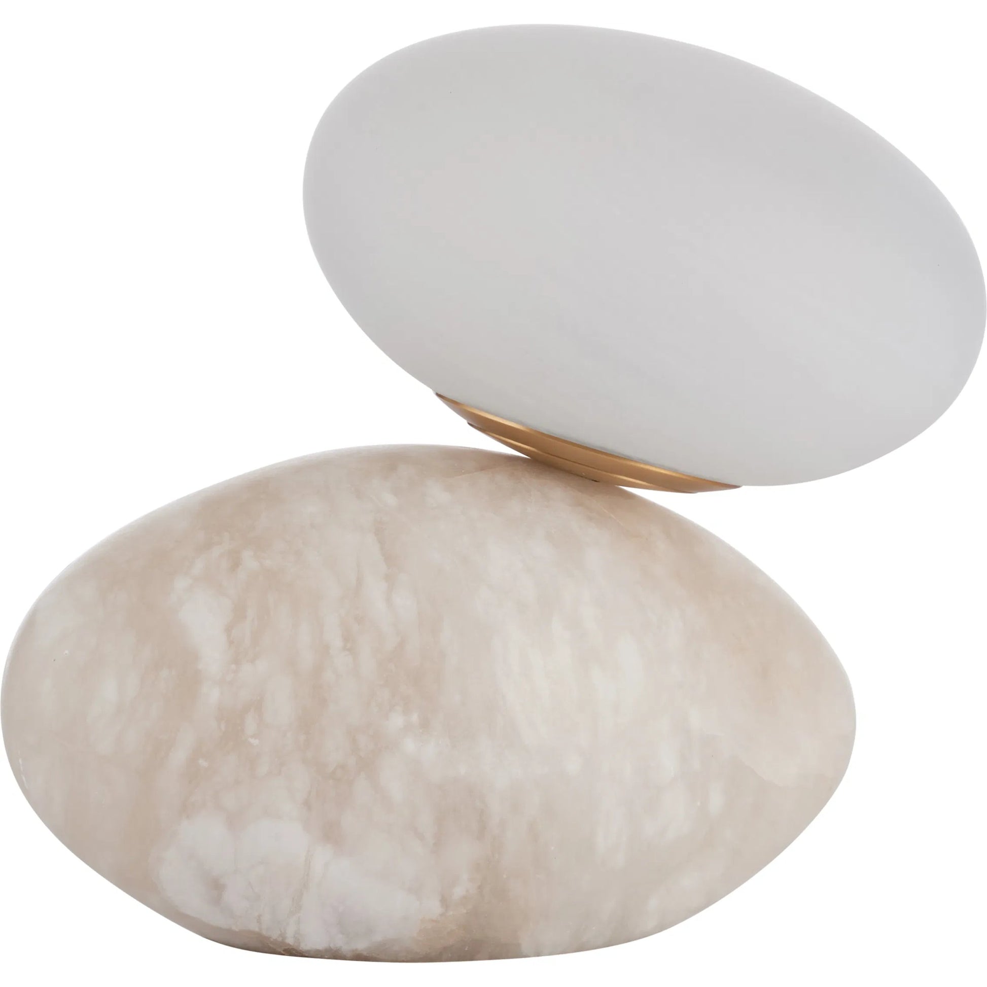 Aruna Lamp by Wildwood in travertine. Made from unique in a modern style.