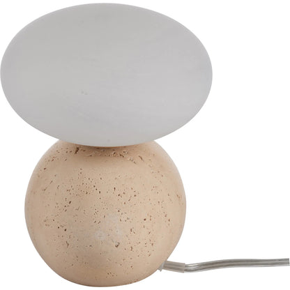 Aruna Lamp by Wildwood in travertine. Made from unique in a modern style.