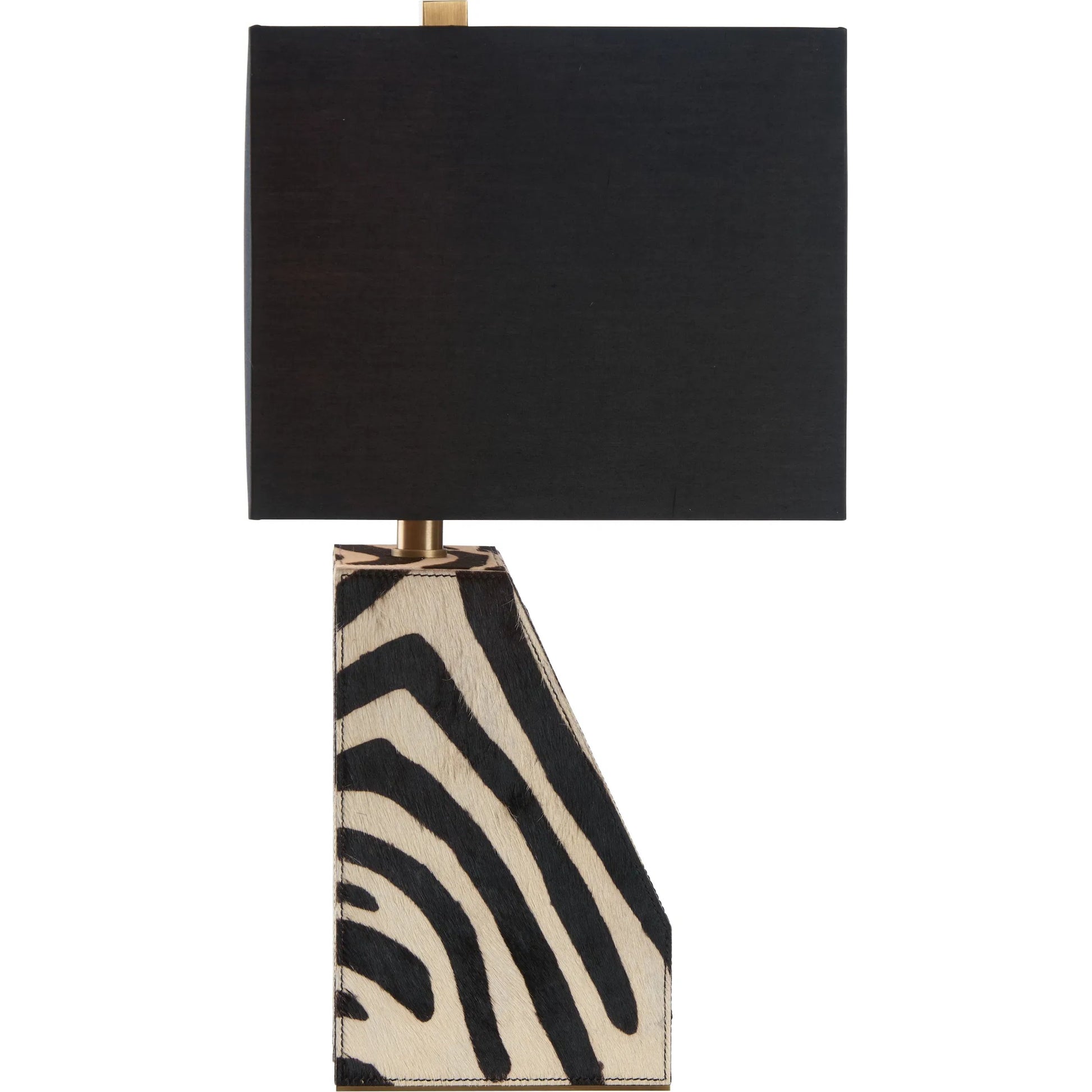 Safari Lamp by Wildwood in black, white, cream and black, white zebra print. Made from unique in a unique style.