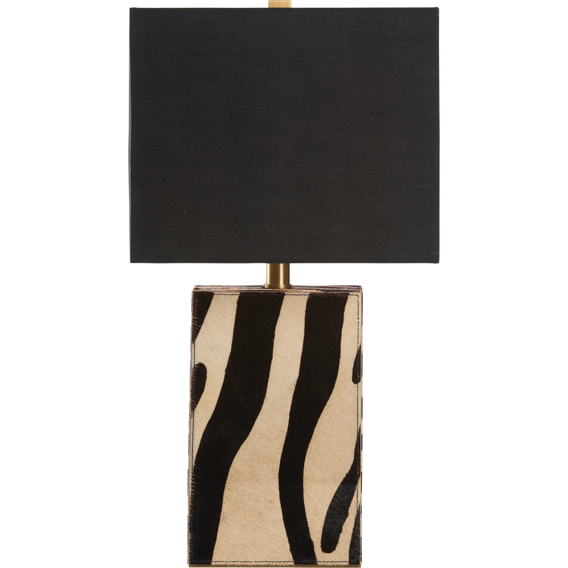 Safari Lamp by Wildwood in black, white, cream and black, white zebra print. Made from unique in a unique style.