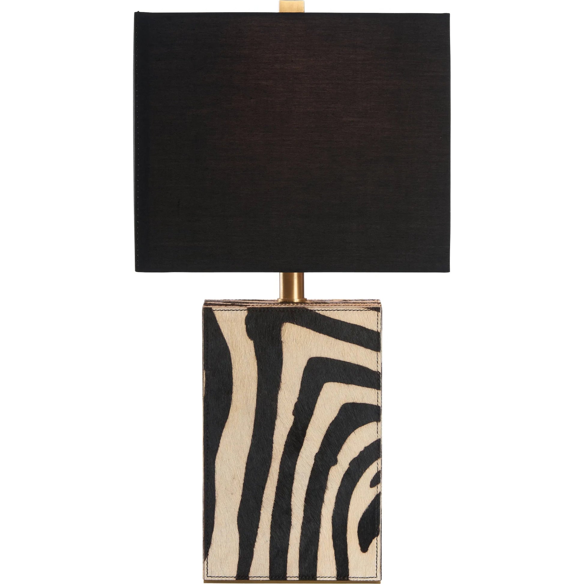 Safari Lamp by Wildwood in black, white, cream and black, white zebra print. Made from unique in a unique style.
