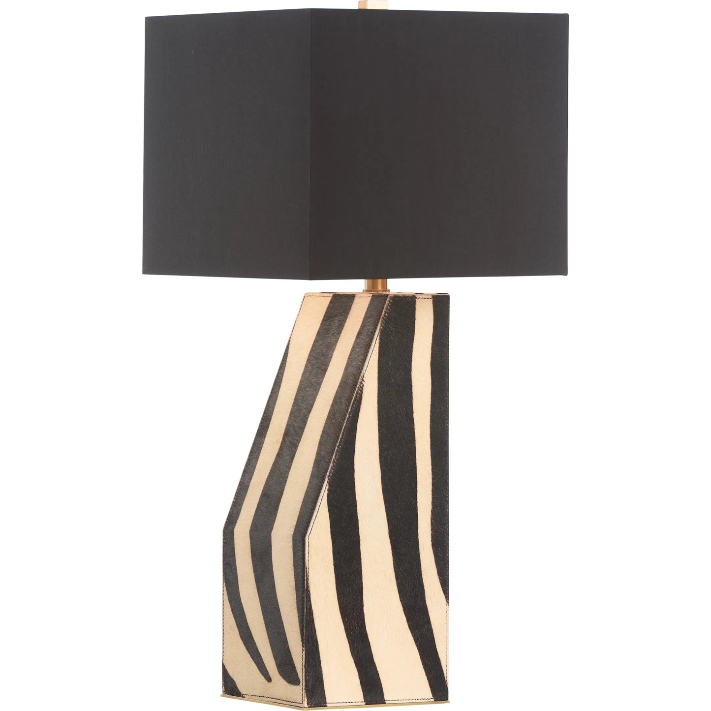 023 SI-2534065 | Primary Silo | Safari Lamp by Wildwood in black, white, cream and black, white zebra print. Made from unique in a unique style.