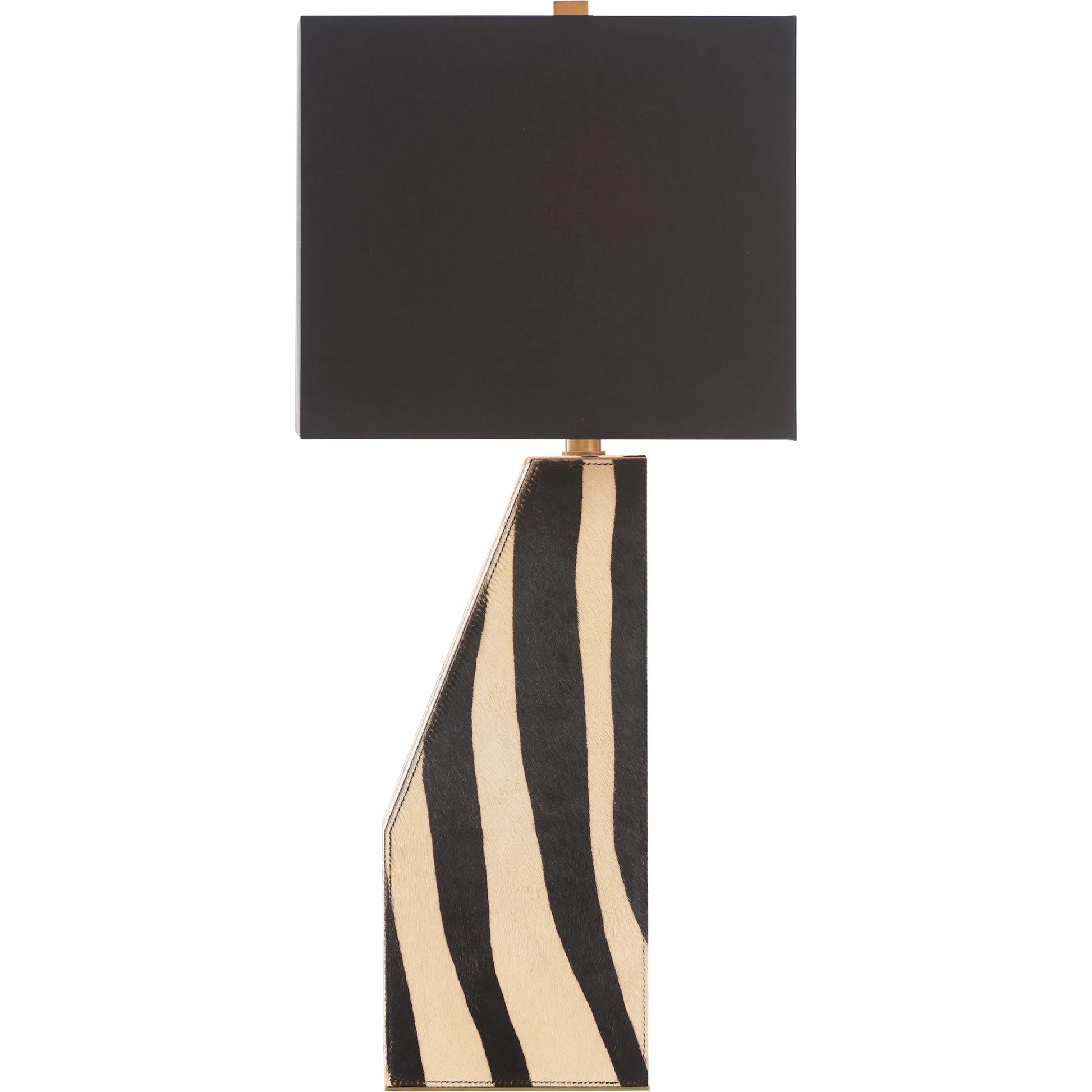 Safari Lamp by Wildwood in black, white, cream and black, white zebra print. Made from unique in a unique style.