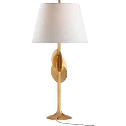 Avalon Table Lamp by Wildwood in gold leaf. Made from unique in a transitional style.