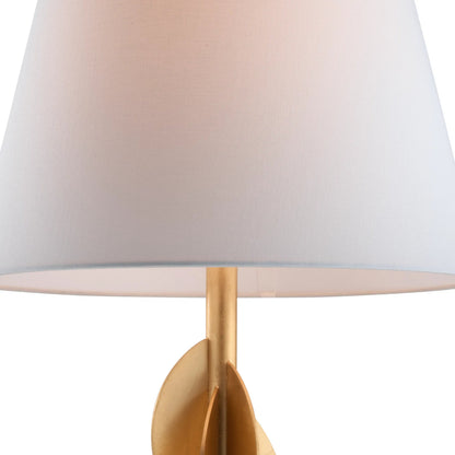 Avalon Table Lamp by Wildwood in gold leaf. Made from unique in a transitional style.