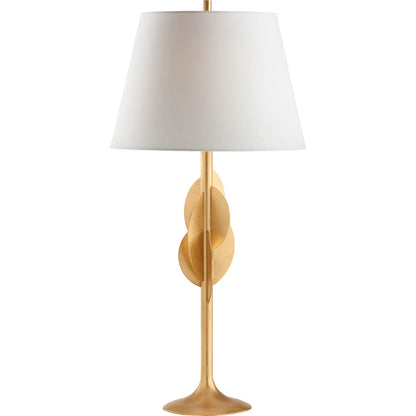 Avalon Table Lamp by Wildwood in gold leaf. Made from unique in a transitional style.