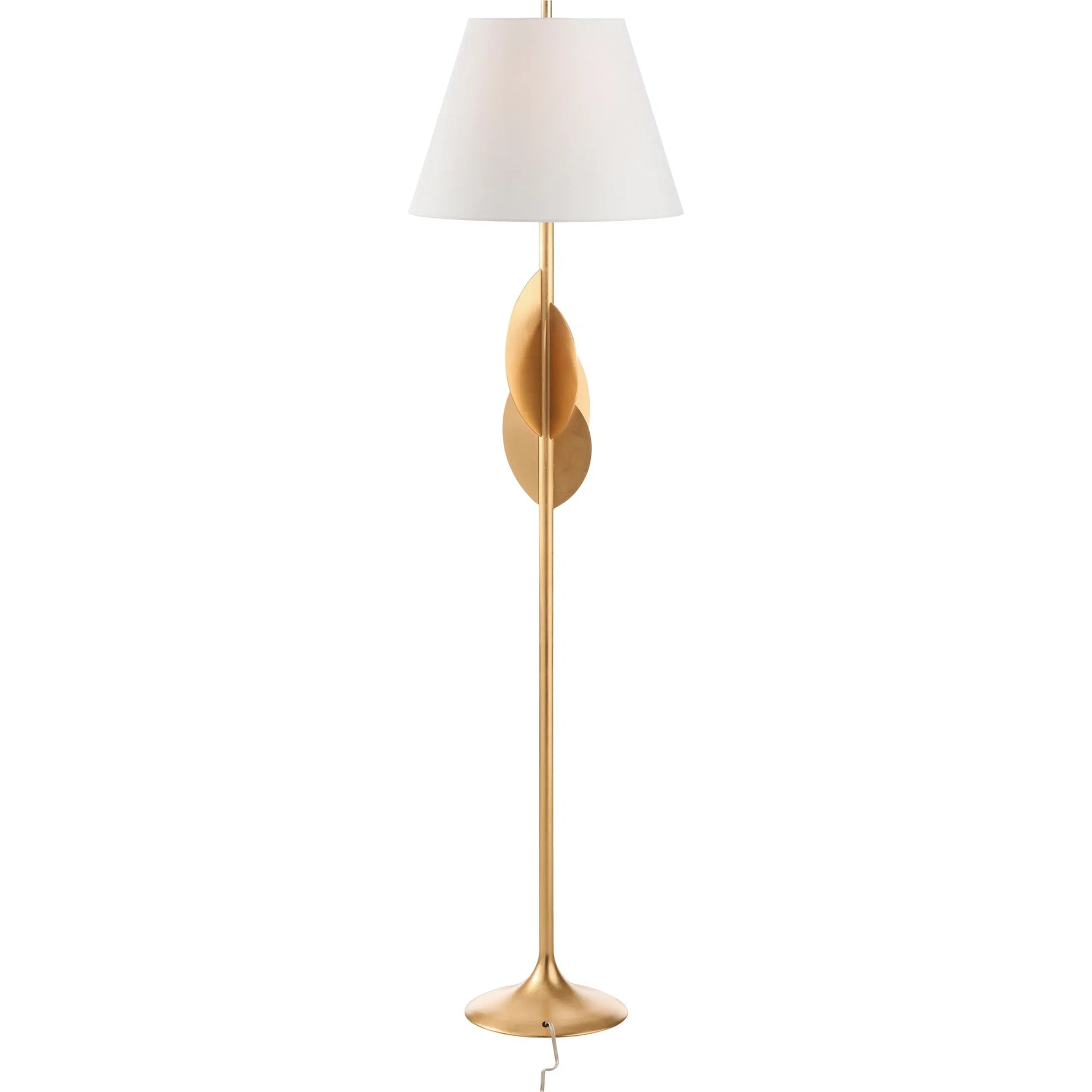 Avalon Floor Lamp by Wildwood in gold leaf. Made from unique in a unique style.
