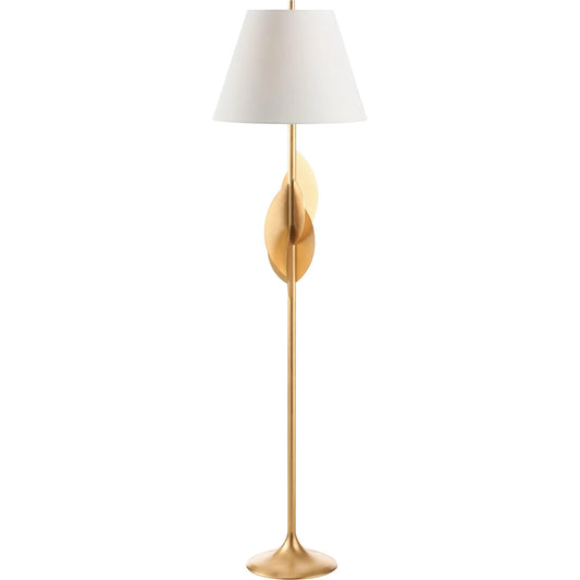 Avalon Floor Lamp by Wildwood in gold leaf. Made from unique in a unique style.