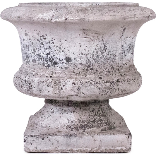 Distressed Grey Urn by Zentique in distressed grey wash. Made from terracotta in a unique style.