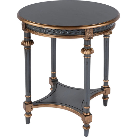 Hellinger Round End Table by Butler Specialty Company. Made from rubberwood, cherry veneer, mdf in a unique style.