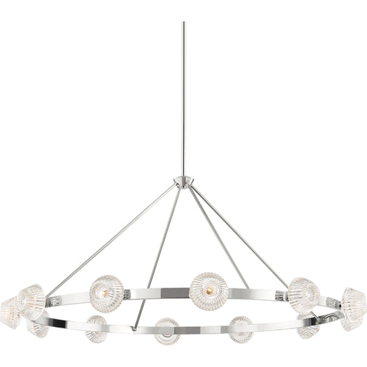 Barclay Chandelier by Hudson Valley. Made from steel in a modern style.
