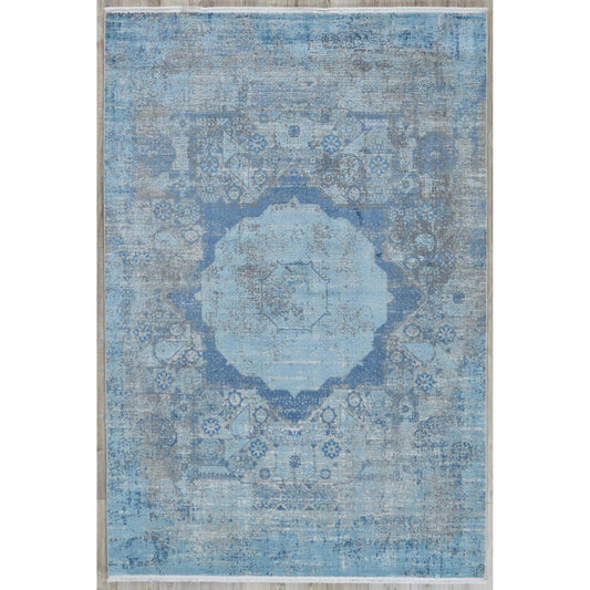 Palace Rug by Exquisite Rugs in ivory, blue. Made from acrylic, viscose in a unique style.