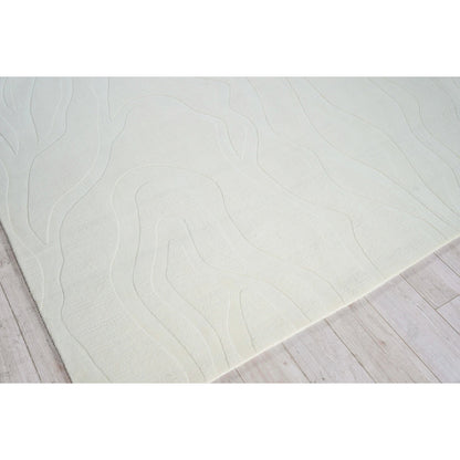 Tempo Area Rug by Exquisite Rugs in ivory. Made from new zealand wool in a unique style.