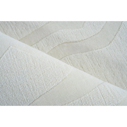 Tempo Area Rug by Exquisite Rugs in ivory. Made from new zealand wool in a unique style.