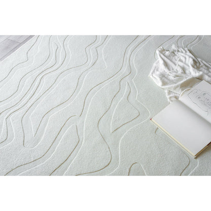 Tempo Area Rug by Exquisite Rugs in ivory. Made from new zealand wool in a unique style.