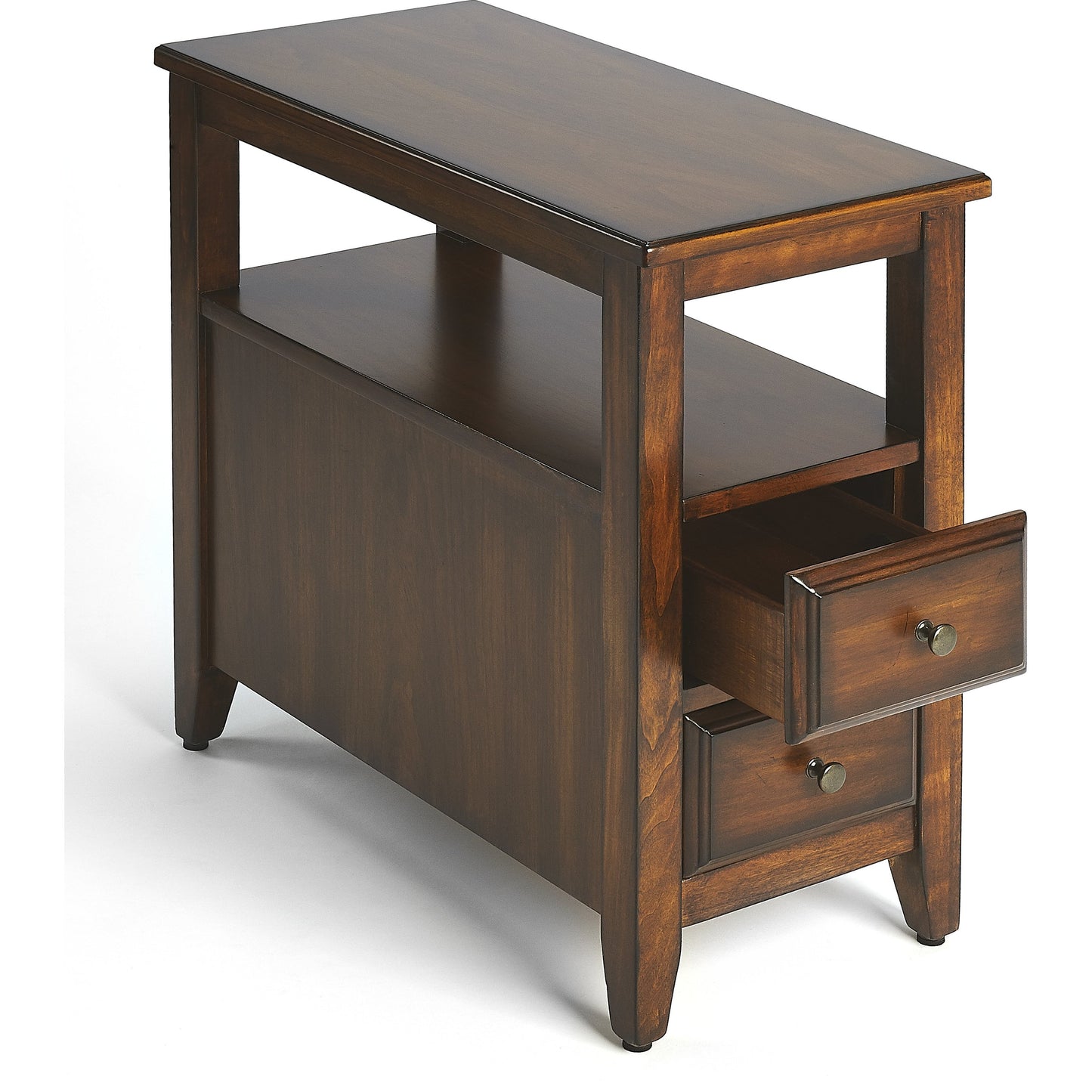 007 S-346307 | Additional Silo | Marcus Antique Cherry Chairside Table by Butler Specialty Company in dark brown and antique cherry. Made from poplar hardwood solids, mdf, cherry veneer in a traditional style.