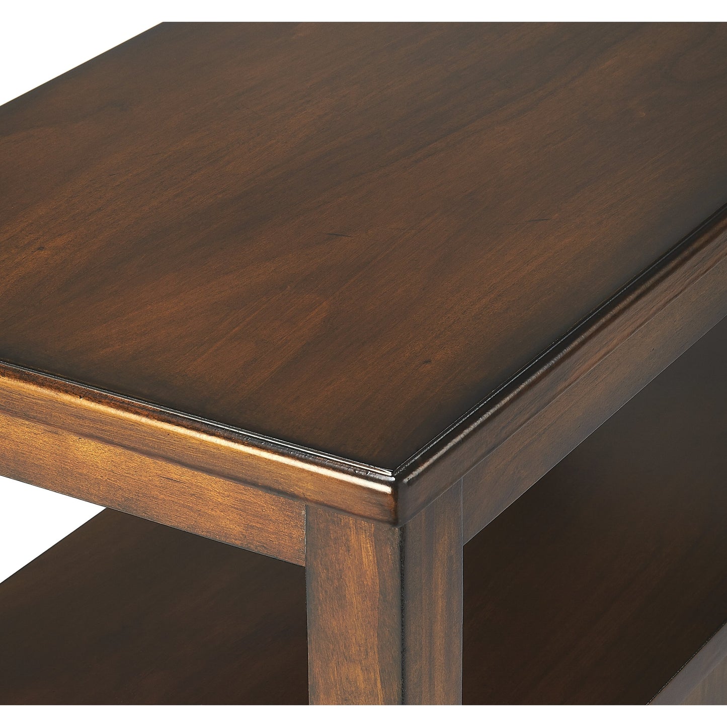 002 S-346307 | Additional Silo | Marcus Antique Cherry Chairside Table by Butler Specialty Company in dark brown and antique cherry. Made from poplar hardwood solids, mdf, cherry veneer in a traditional style.