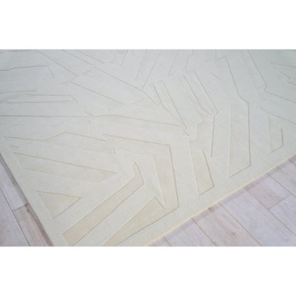Tempo Pattern Rug by Exquisite Rugs in light beige. Made from new zealand wool in a unique style.