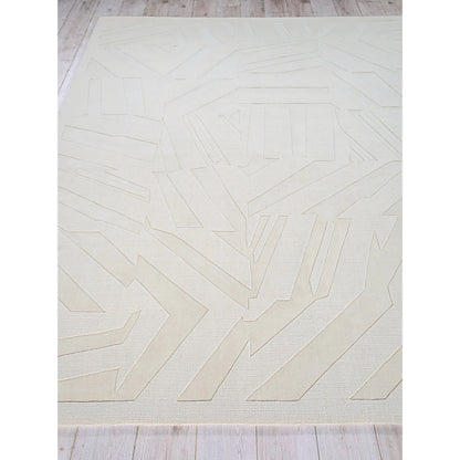 Tempo Pattern Rug by Exquisite Rugs in light beige. Made from new zealand wool in a unique style.