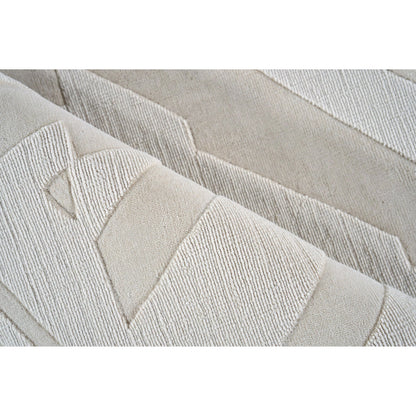 Tempo Pattern Rug by Exquisite Rugs in light beige. Made from new zealand wool in a unique style.