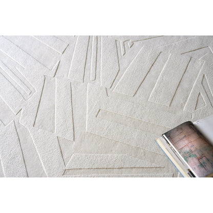 Tempo Pattern Rug by Exquisite Rugs in light beige. Made from new zealand wool in a unique style.