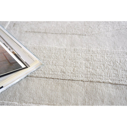 Tempo Pattern Rug by Exquisite Rugs in light beige. Made from new zealand wool in a unique style.